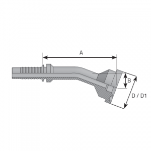 Flange code 61 22.5° elbow 3000psi. (F22.5L)